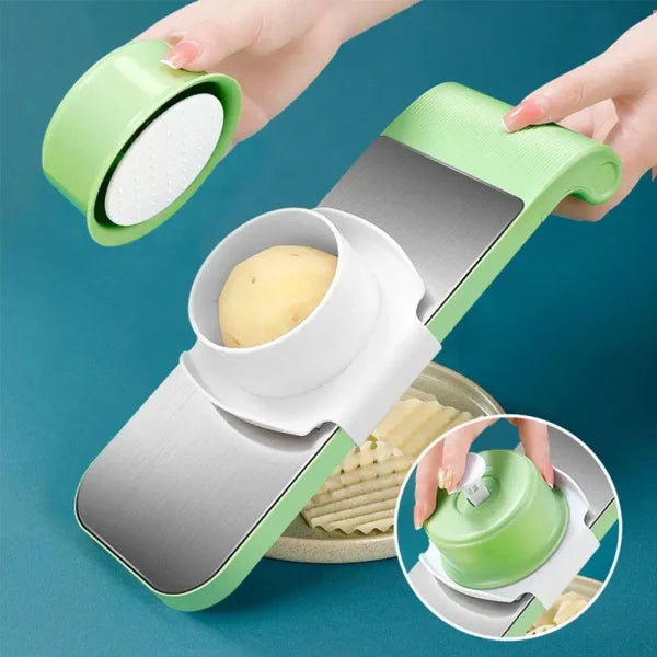 Multifunctional Vegetable Cutter Grater For Vegetables Slicers – Shredders Peeler Carrot Fruit Vegetable Cutting Kitchen Tool – 05 Blades Vegetable Cutter ( Random Colors)