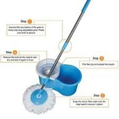 360° Rotating Head Mops With Bucket Mob Deep-cleaning Magic Mop-microfiber Mop