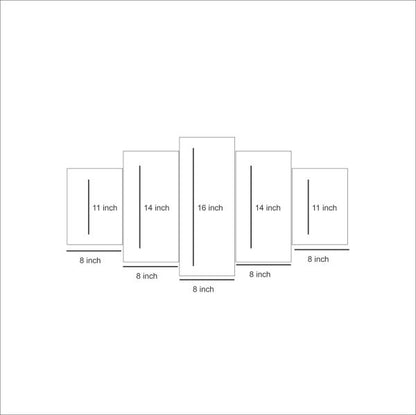 5 Piece Modular Hd Printed Wall Frame