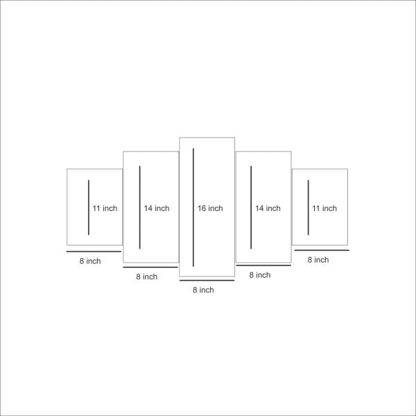 5 Piece Modular Hd Printed Wall Frame