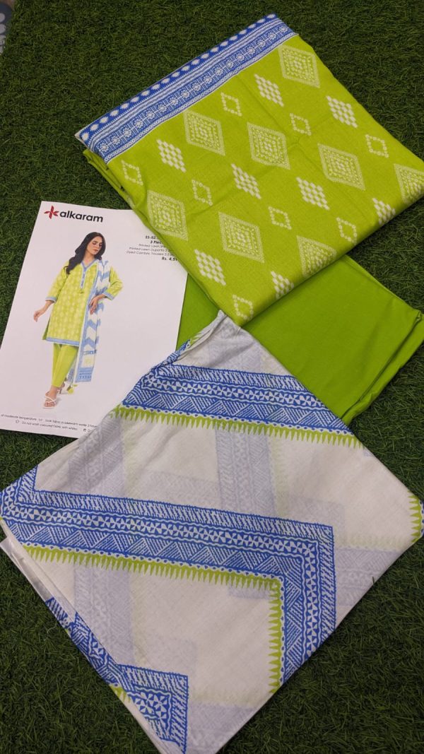 Alkaram Lawn | Unstitched Collection 3 Pieces Casual Wear| Summer Collection 2025 Collection Vol 1