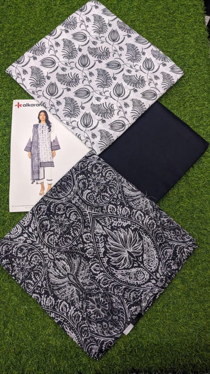 Alkaram Lawn | Unstitched Collection 3 Pieces Casual Wear| Summer Collection 2025 Collection Vol 1