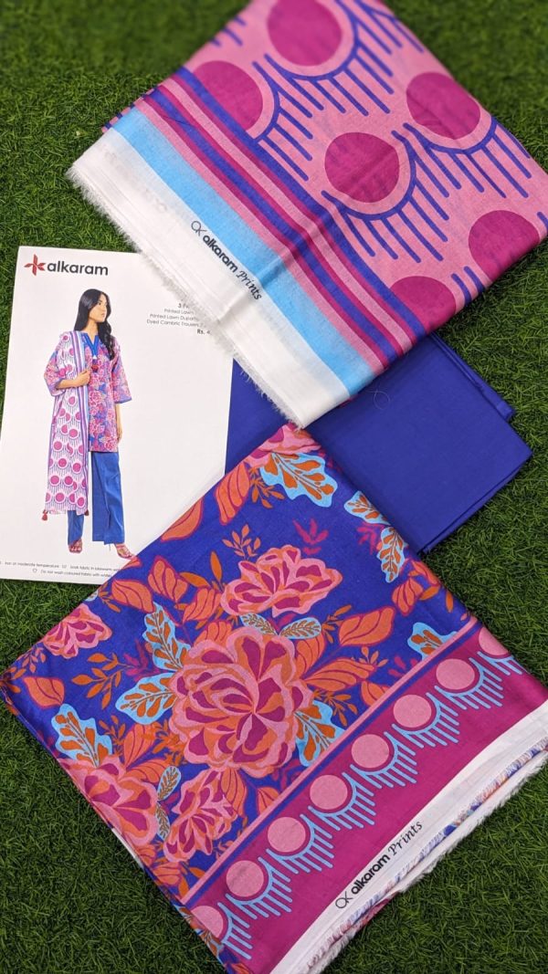 Alkaram Lawn | Unstitched Collection 3 Pieces Casual Wear| Summer Collection 2025 Collection Vol 1