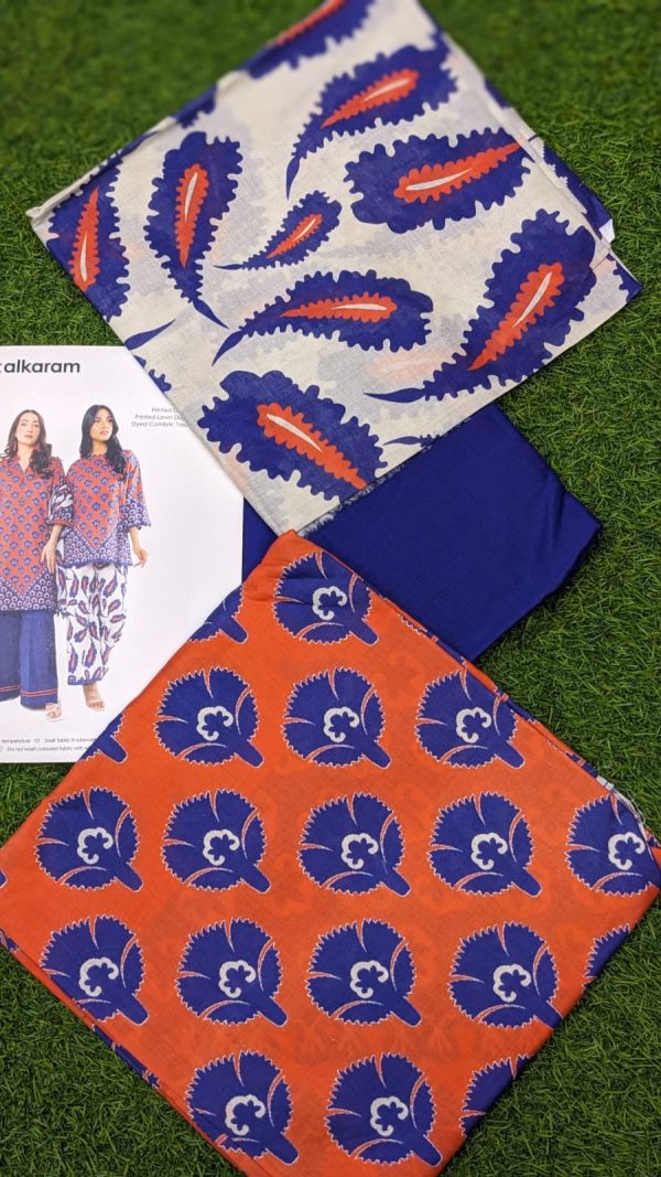 Alkaram Lawn | Unstitched Collection 3 Pieces Casual Wear| Summer Collection 2025 Collection Vol 1