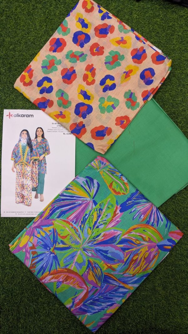 Alkaram Lawn | Unstitched Collection 3 Pieces Casual Wear| Summer Collection 2025 Collection Vol 1❤️