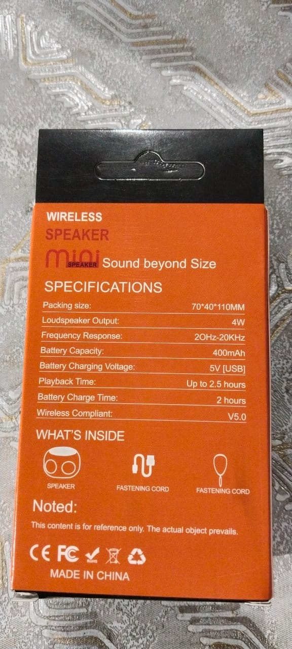 Mini Portable Wireless Bluetooth & Rechargeable Speaker – Wireless Bluetooth Mini Speaker With Card Slot (random Color)