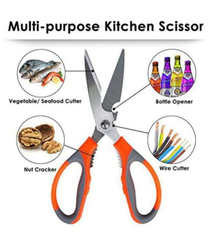 Multifunction Kitchen Scissors Heavy Duty Food Shears For Chicken Meat Vegetable Fish Herb Poultry Stainless Steel Cooking Scissors With Comfortable Handle