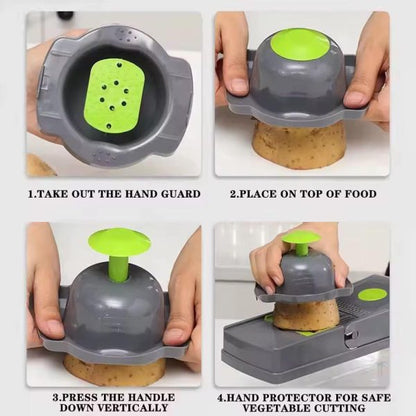 16 In 1 Multifunctional Vegetable Slicer Cutter Shredders Slicer With Basket Fruit Potato Chopper Carrot Grater