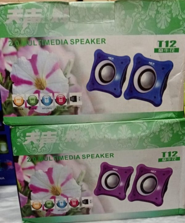 (pair) T12 Mini Multimedia 2.0 Speakers Music Stereo For Computer Desktop Pc Laptop Party Portable Loudspeaker (random Color)