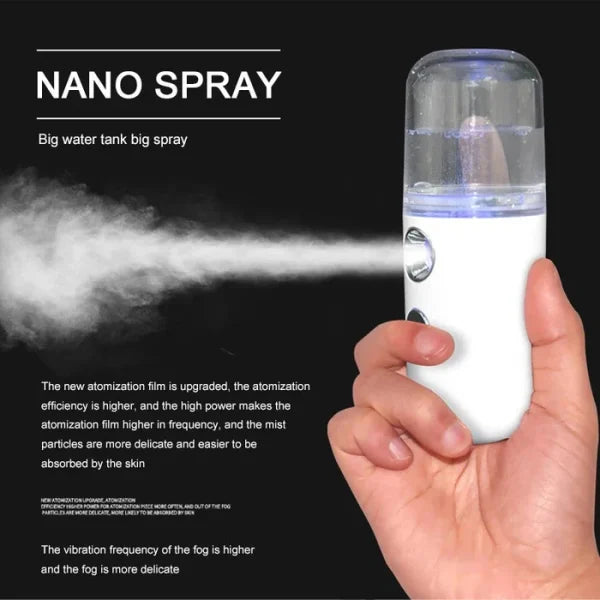 Portable Beauty Instrument Humidifier Easy To Carry Spray Nano Spray Water Meter Steam Face Cold Spray (30 Ml)