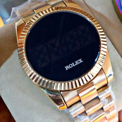 Rolex Style Digital Watches Fashion Stainless Steel Watch | Digital Watch (with Box)