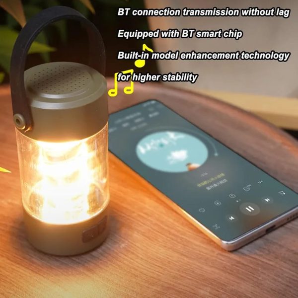 Wireless Speaker Lantern – Bluetoooth Camping Rechargeablelight, Outdoor Stereo Lantern | Portable Led Lamp With Wireless Speaker, Waterproof Speaker With Built In Light For Camping Hiking Outdoors